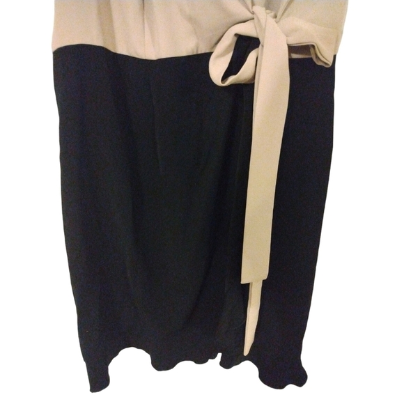 AA Studio Two Toned Wrap Minimalist Business Casual Midi Plus Dress 18 W - Picture 5 of 10